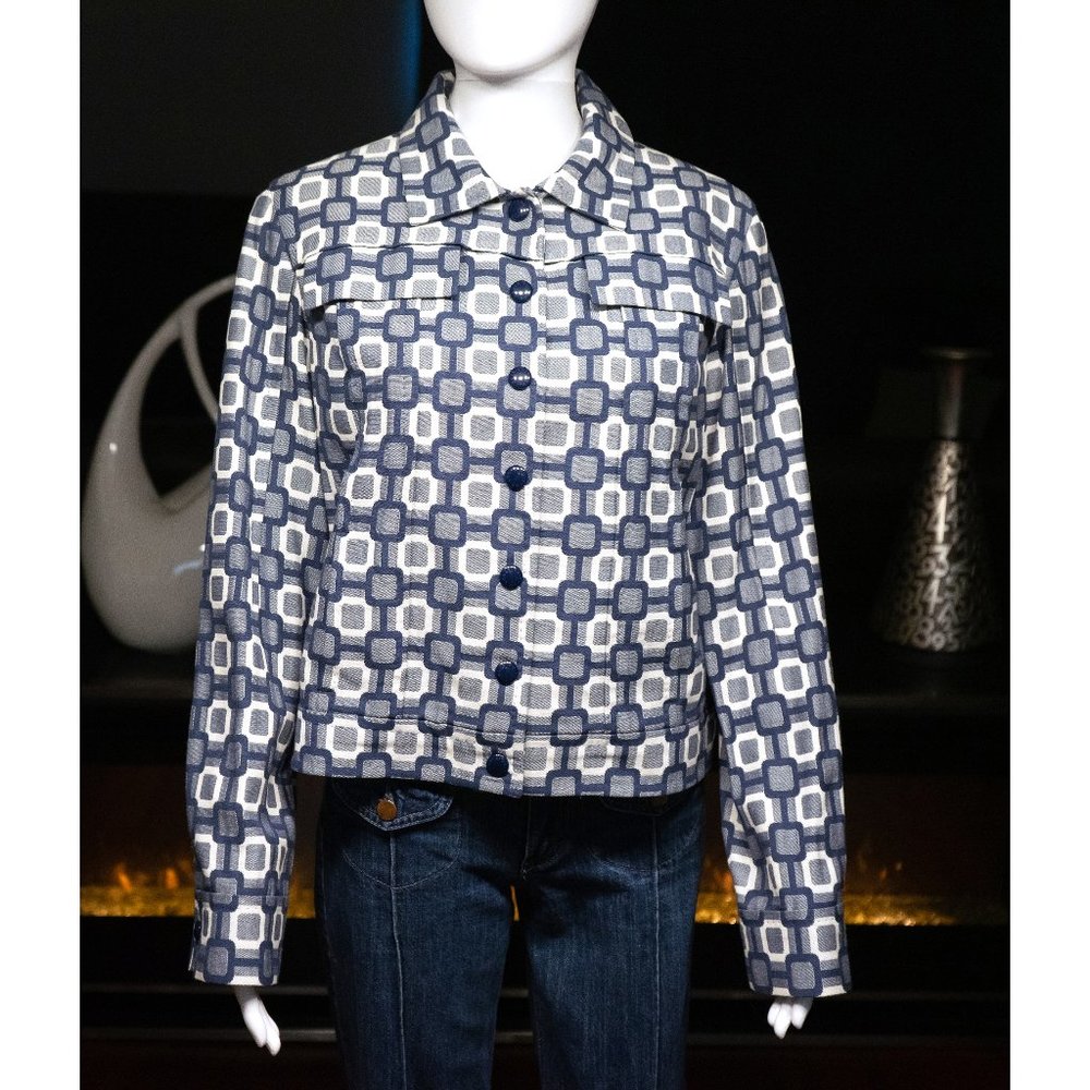 Louis Vuitton Jacquard Snap Jacket Size L | US10, FR42